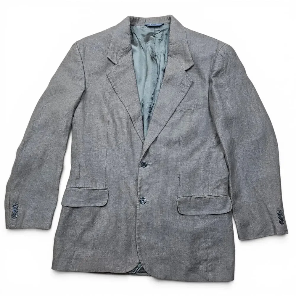 EDDIE BAUER 100% Belgian Linen Sport Coat Men's 38R 2 Button Elevated Minimalist